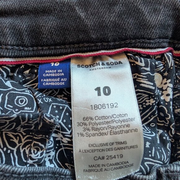 Scotch & Soda Amsterdam Women's Black Jeans Size 10 Straight Stretch High Rise - Picture 10 of 10